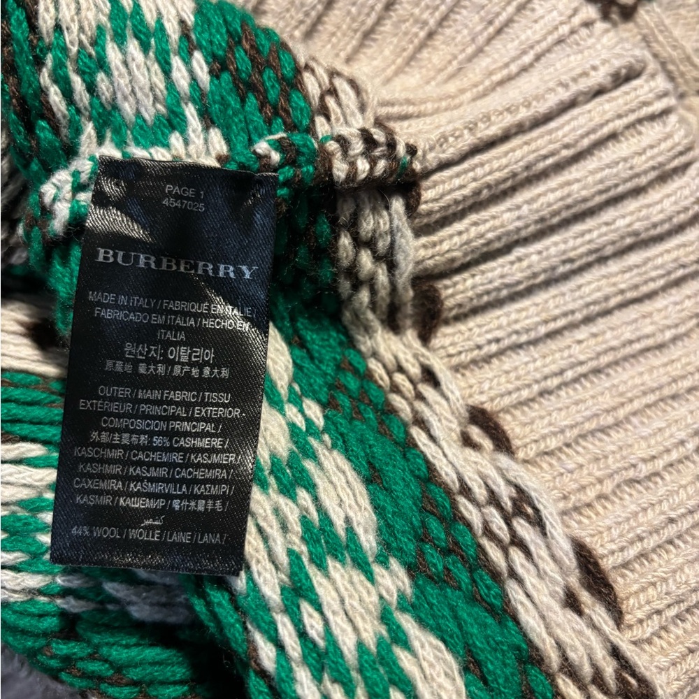 Burberry Women's Green and Black Patterned Tank Top - Picture 3 of 4